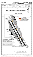 RJFF Fukuoka TWY RESTRICTIONS FOR A330-300 & A330-900 Chart