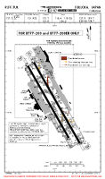 RJFF Fukuoka TWY RESTRICTIONS FOR B777-200 & B777-200ER Chart